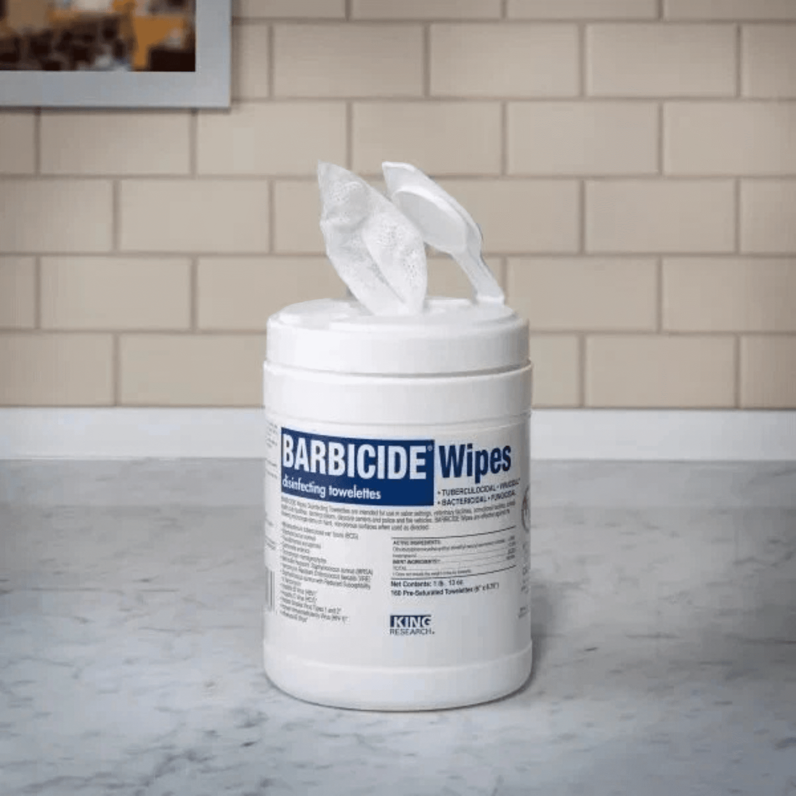 Barbicide Disinfecting Wipes 160 Count Canister (3) Barbicide Disinfecting Wipes 160 Count Canister Wholesale Bulk Supply for Retailers, Resellers & Dropshippers Hospital-Grade, EPA-Registered Sanitizing Wipes - Image 2