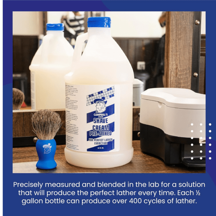 Wholesale Campbell's Pre-Mixed Shave Cream 64 oz – Barbershop-Quality Hot Lather for Professional Shaves – Bulk Supply for Resellers, Wholesalers & Dropshippers - Image 2