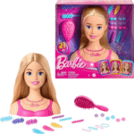 Barbie Doll Styling Head – Blonde Hair with 20 Colorful Accessories  Wholesale Kids Hair Styling Toy  Creative Play Doll Head for Salons, Retailers & Gift Stores - Image 2