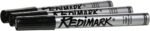 Dixon Industrial RediMark Permanent Markers, Chisel Point, Metal Barrel, Box of 12 Markers, Black