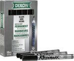 Dixon Industrial RediMark Permanent Markers, Chisel Point, Metal Barrel, Box of 12 Markers, Black - Image 3