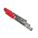 Dixon Industrial Permanent Markers, Red, 12 Ct
